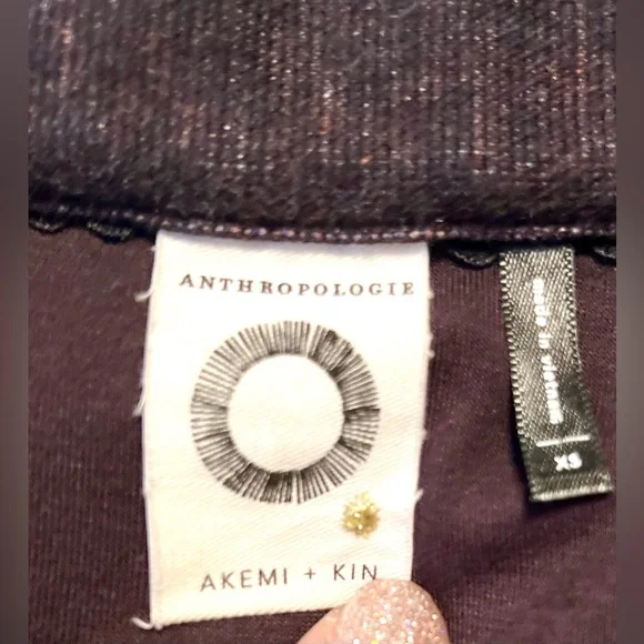 Anthropologie Akemi and Kin Blue and Red Patterned Asymmetrical Pencil Skirt - Picture 4 of 4